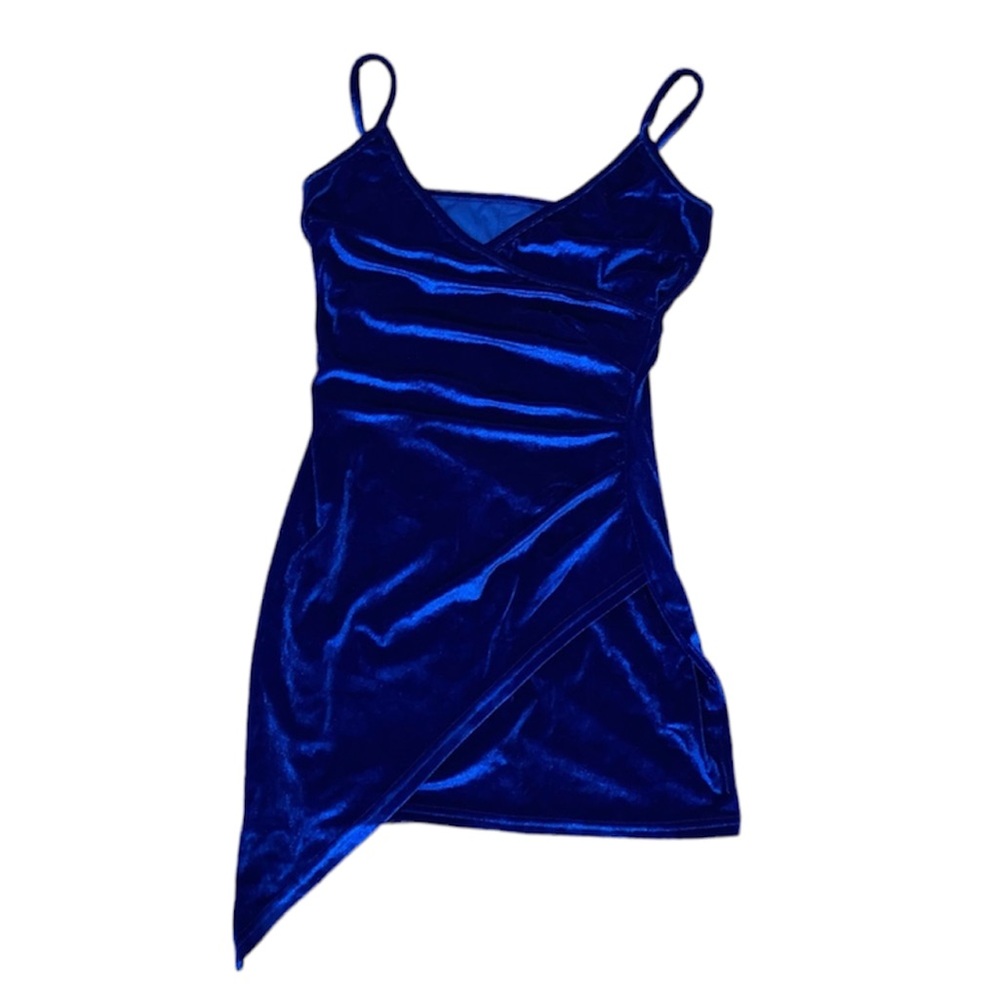 Blue Velvet Dress